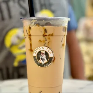 King's milk tea with all toppings