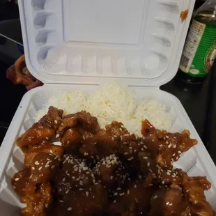 Sesame Chicken Large portion We got the regular vs large order