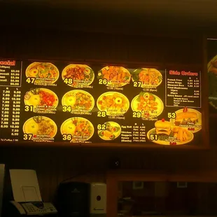 menus and prices