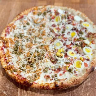 Half Chicken Catupiry 
&amp;
Half Portuguese Pizza