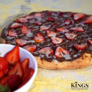 Nutella Pizza with Strawberries