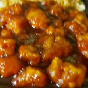 a close up of a tray of food