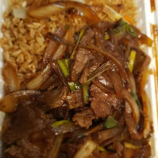 Mongolian beef lunch special