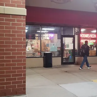outside