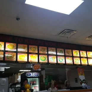 Menu board