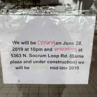 Don't get discouraged if the original location appears closed.