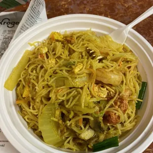 Singapore curry mei fun