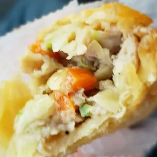 Inside the fresh egg roll