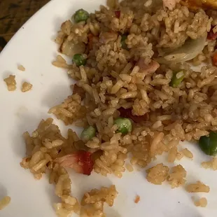 Peas are hard and white from freezer burn. No egg to be found.
