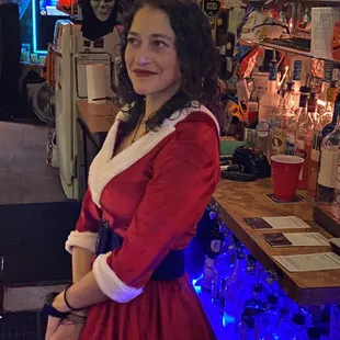 Halloween or Xmas (or both). She makes a great martini!