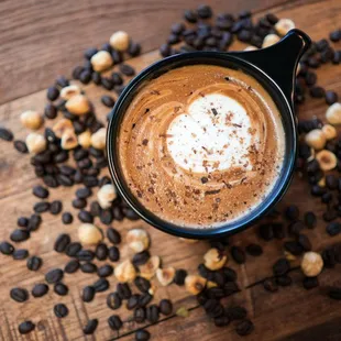 Hazel &amp; Co Latte - House made Hazelnut syrup (with real hazelnuts) &amp; mocha.