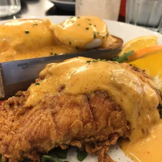 Fried Chicken Eggs Bene