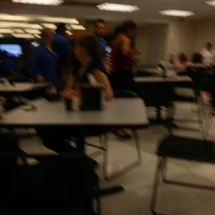 Everyone here anticipating for the students to walk down and get their degreed!!