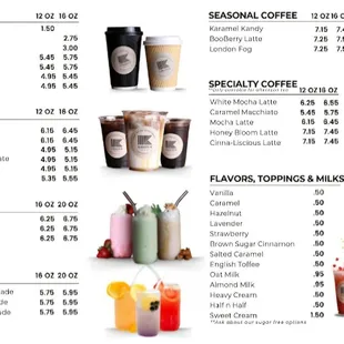 Drink options, yummy!