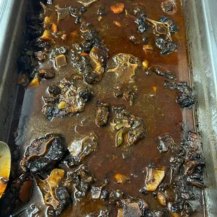 a pan of food