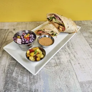 Island Chicken Wrap with Jerk Chicken or Curry Chicken