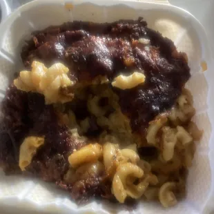 Supposed to be macaroni and cheese. Going right in the trash bin.