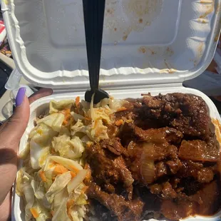 Brown stew chicken