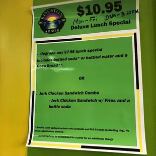 Lunch specials