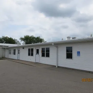 the front of the building