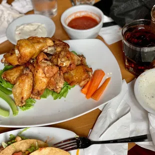 Get your wings naked with the sauce on the side! Yum!!!!