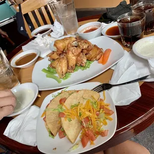 Their hard shell tacos have been delicious lately! Get their house salsa and sour cream on the side!