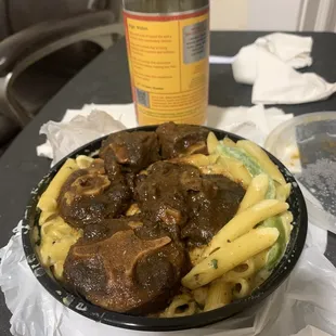 Oxtail Rasta Pasta $27 in small container 9/13/22