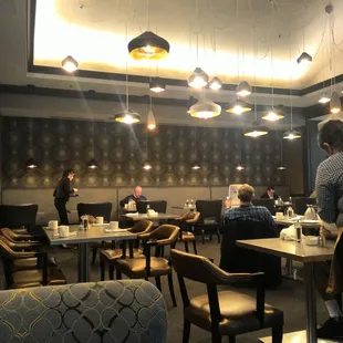 Dining area in this hotel restaurant. Can be busy during breakfast