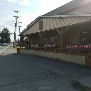 the front of the station