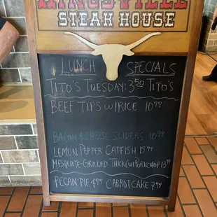 the menu