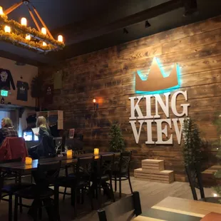the dining area of the restaurant
