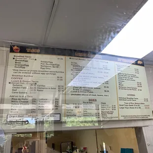 menus and prices