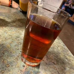 a glass of beer