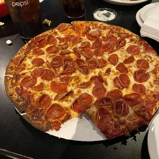 Kingy&apos;s pepperoni pizza and Pepsi what else do you need in life?