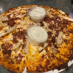 Buffalo chicken pizza