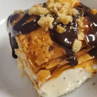 a piece of dessert on a plate