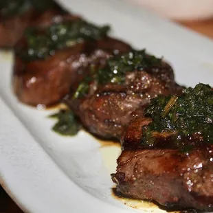 The Filet Mignon Au Poivre Kebab was made with Greek Peppercorn Blend.