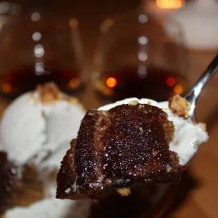 The Sticky Toffee Pudding was so good; the cake-like pudding was super moist and drenched in dark, rich, sticky toffee sauce.