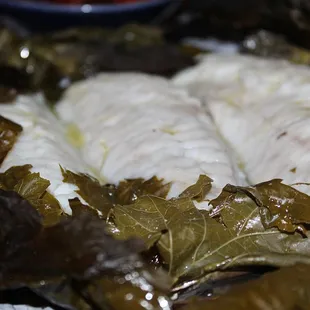 Grape Leaves Wrapped Striped Bass