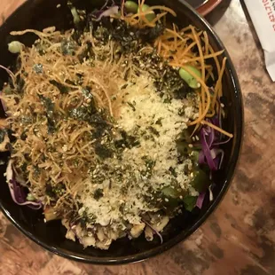 a bowl of food