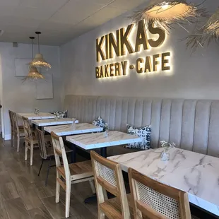 the interior of the restaurant