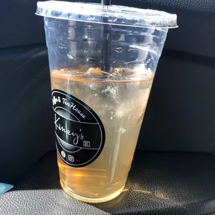 Strawberry Açaí refresher... just apple juice.