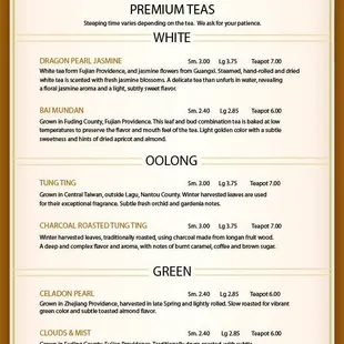 loose leaf is also available for purchase by the ounce. pricing varies by tea.