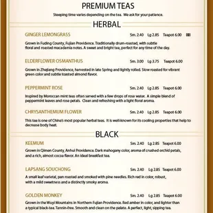 the tisane (herbal teas) are naturally caffeine free.