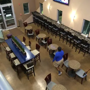 View from the upstairs lounge.