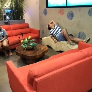 One set of the lounge couches.