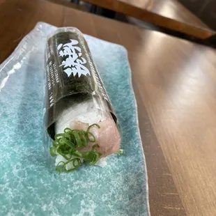 Yellowtail (Hamachi) hand roll