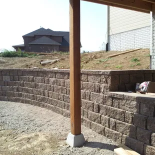 Retaining wall - brown