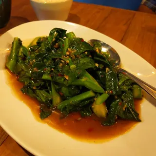 Chinese Kale on Fire