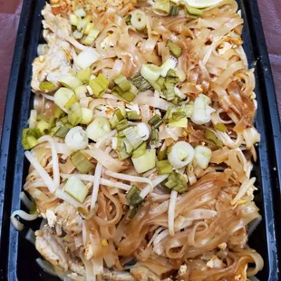 Pad Thai ($15.50) w/ pork (+$3.00) to-go